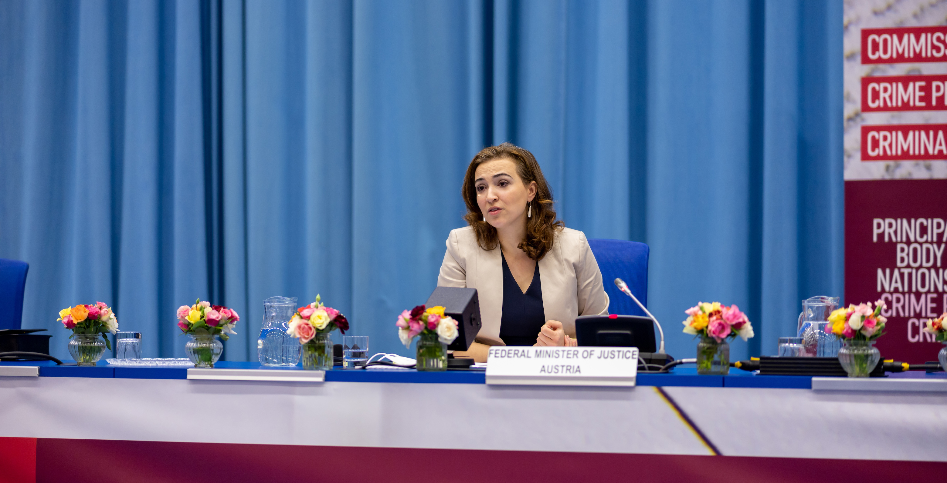 Ministerin Zadic bei CCPCJ